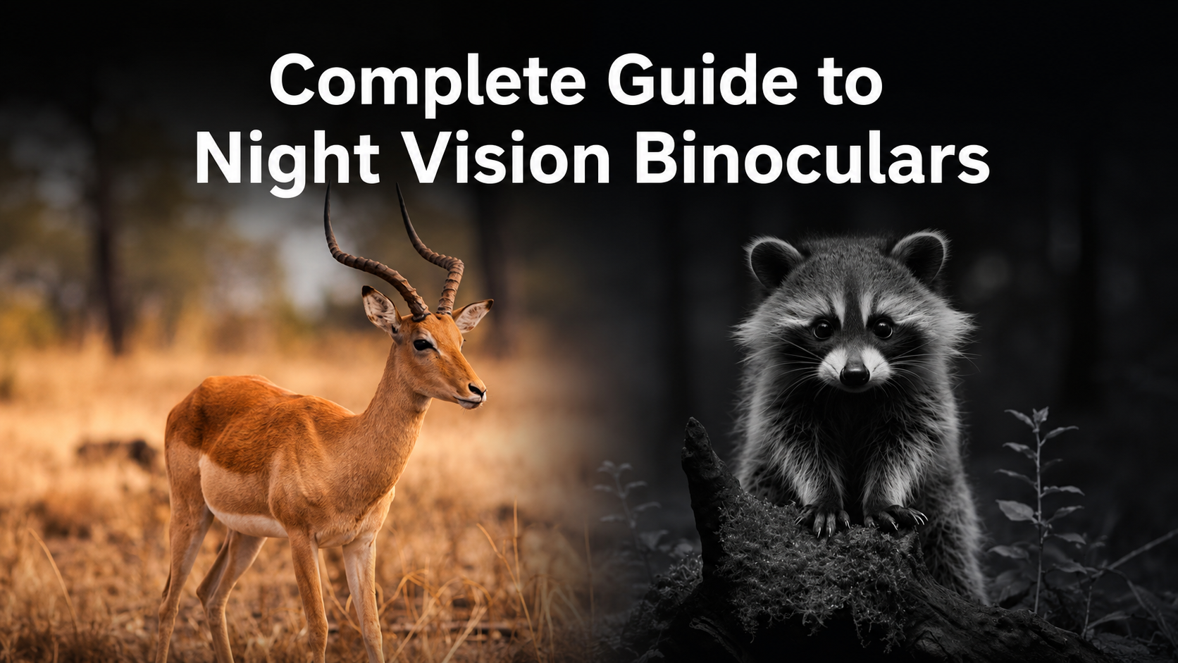 Digital night vision binoculars for outdoor observation at night