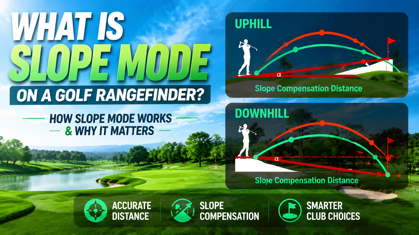 what is slope mode on a golf rangefinder