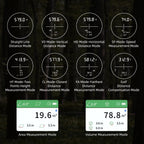 BIRDIEPULSE Golf Rangefinder with Voice Announcement & Dual Display, 1650 Yards Range Finder for Golf, 6-6.5X Magnification, with Height & Speed Measurement, Multifunctional Outdoor Rangefinder
