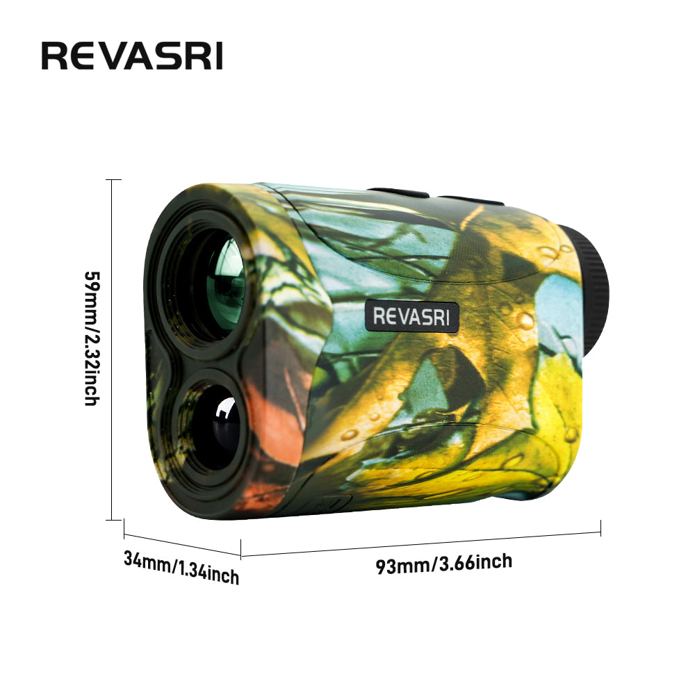REVASRI Mini Hunting Rangefinder – 1200m, Speed, Horizontal & Vertical Distance