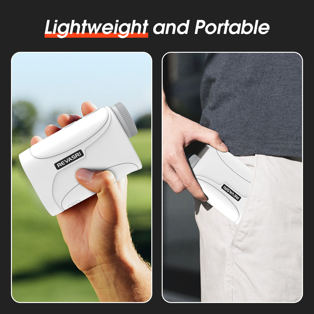 REVASRI Mini Golf Rangefinder – 1300Y Accuracy, Slope & Flag Lock Vibration