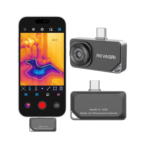 REVASRI Thermal Camera for iPhone & Android – 512×384 Super IR Resolution Thermal Imaging Camera