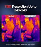 Thermal Camera, 240 x 240 TISR Resolution, -4°F to 1022°F Temp Range, 25Hz Infrared Camera with Temperature Alarm, 50°FOV Handheld Thermal Imaging Camera