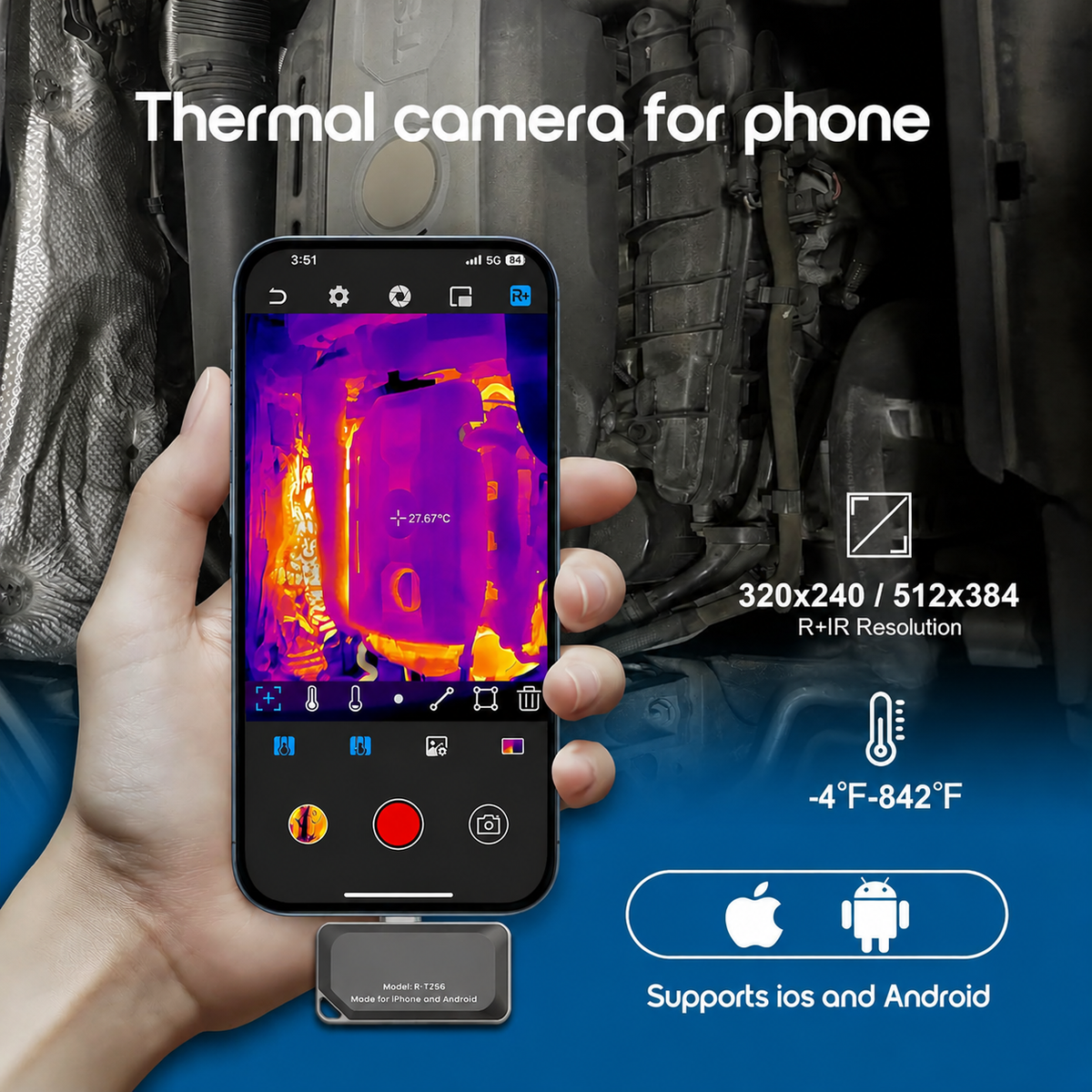 Nohawk Plug-In Thermal Imaging Camera for iPhone & Android