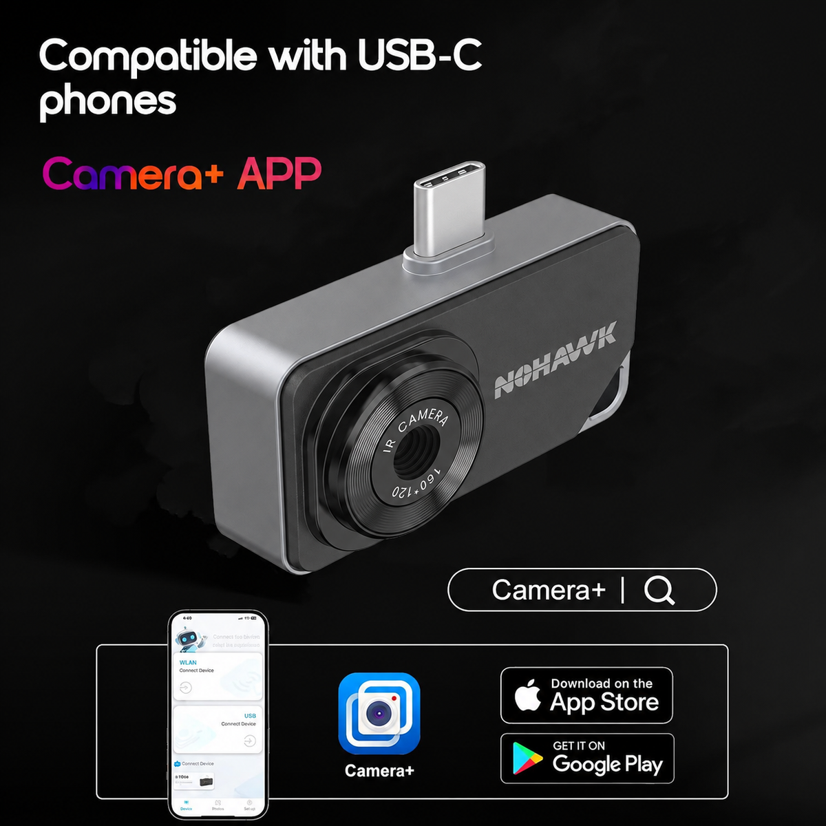 Nohawk Plug-In Thermal Imaging Camera for iPhone & Android