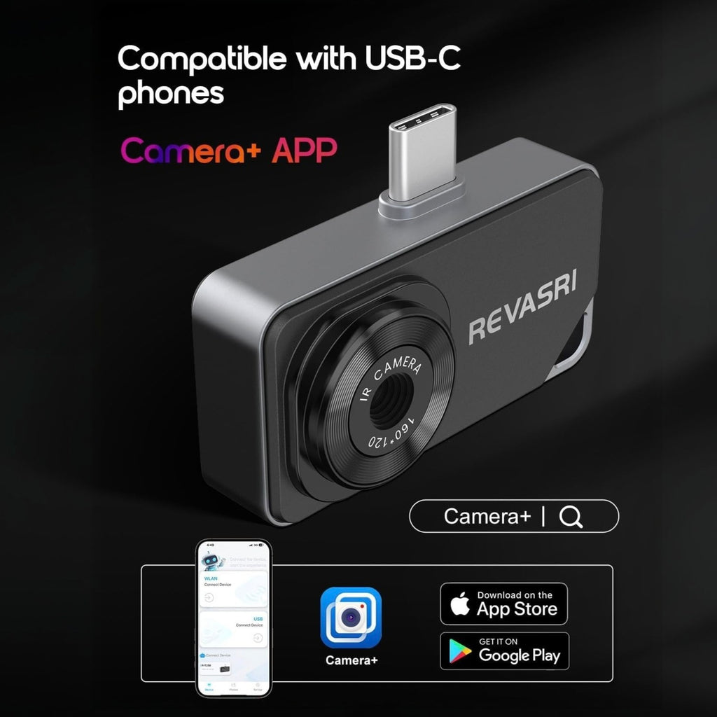 REVASRI Thermal Camera for iPhone & Android – 320×240 / 512×384 HD Infrared Imaging