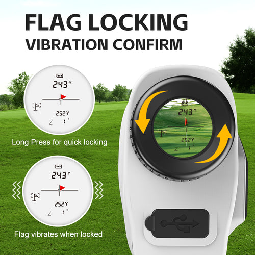 REVASRI 3M09 golf rangefinder Flag Lock with vibration confirmation