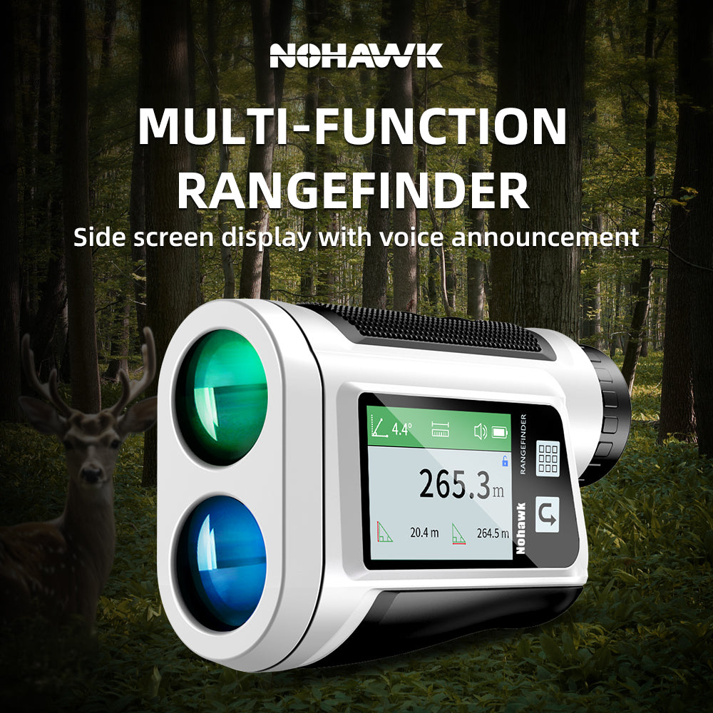 Mult Golf Rangefinder with Display Area Volume Vertical Horizontal Distance Measurements and Slope Compensation for Outdoor