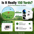 Revasri Golf Rangefinder for Beginners with Slope, Pin Lock Vibration & Easy Target Locking