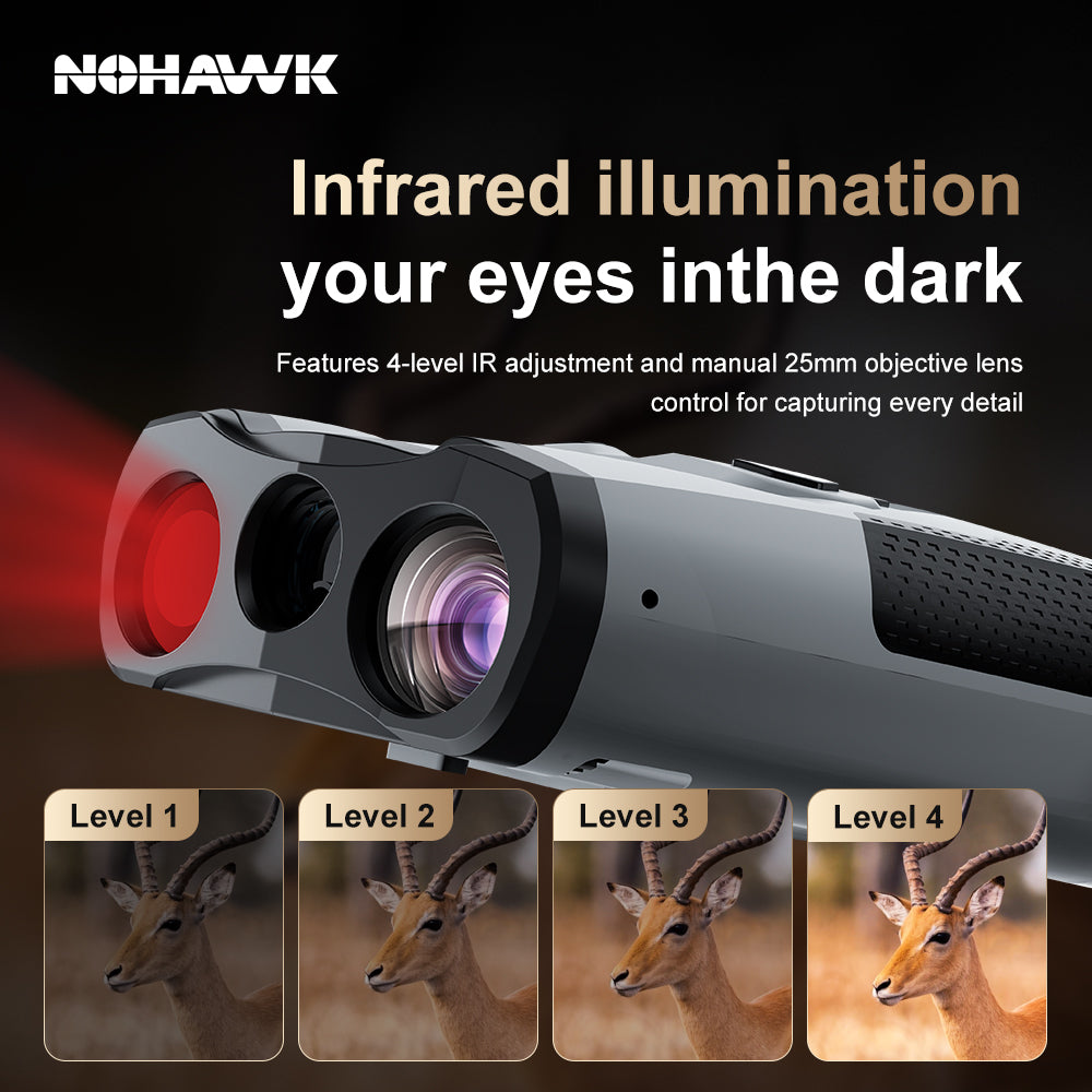 NOHAWK Digital Night Vision Binoculars with Laser Rangefinder Distance Measurement