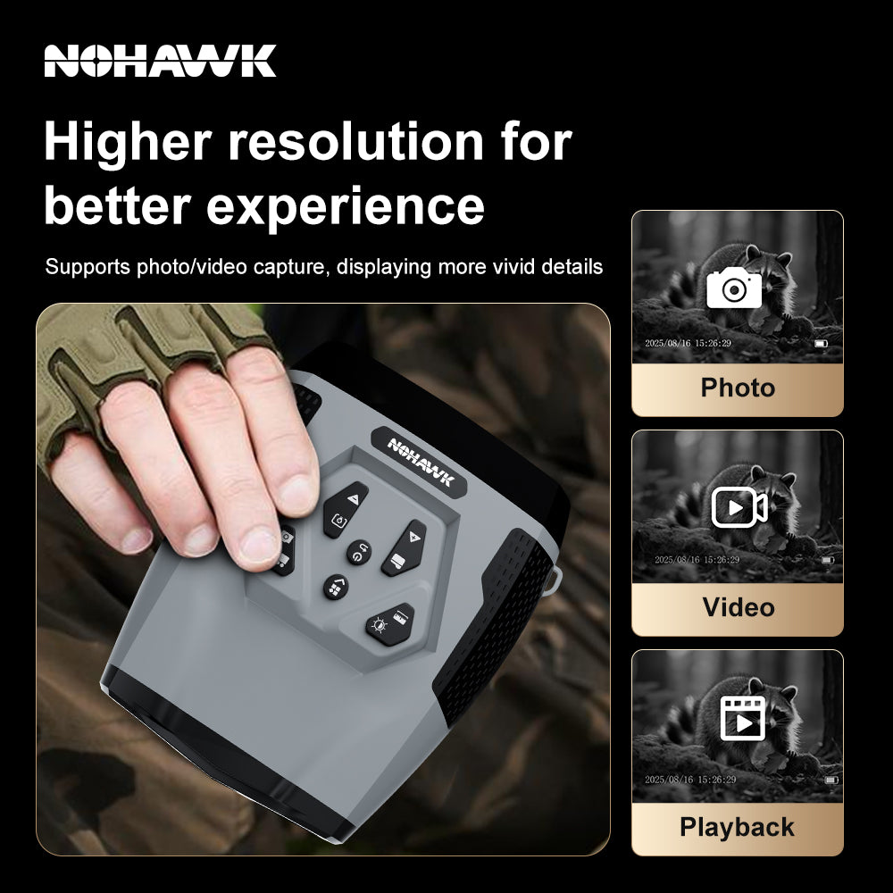 NOHAWK Digital Night Vision Binoculars with Laser Rangefinder Distance Measurement
