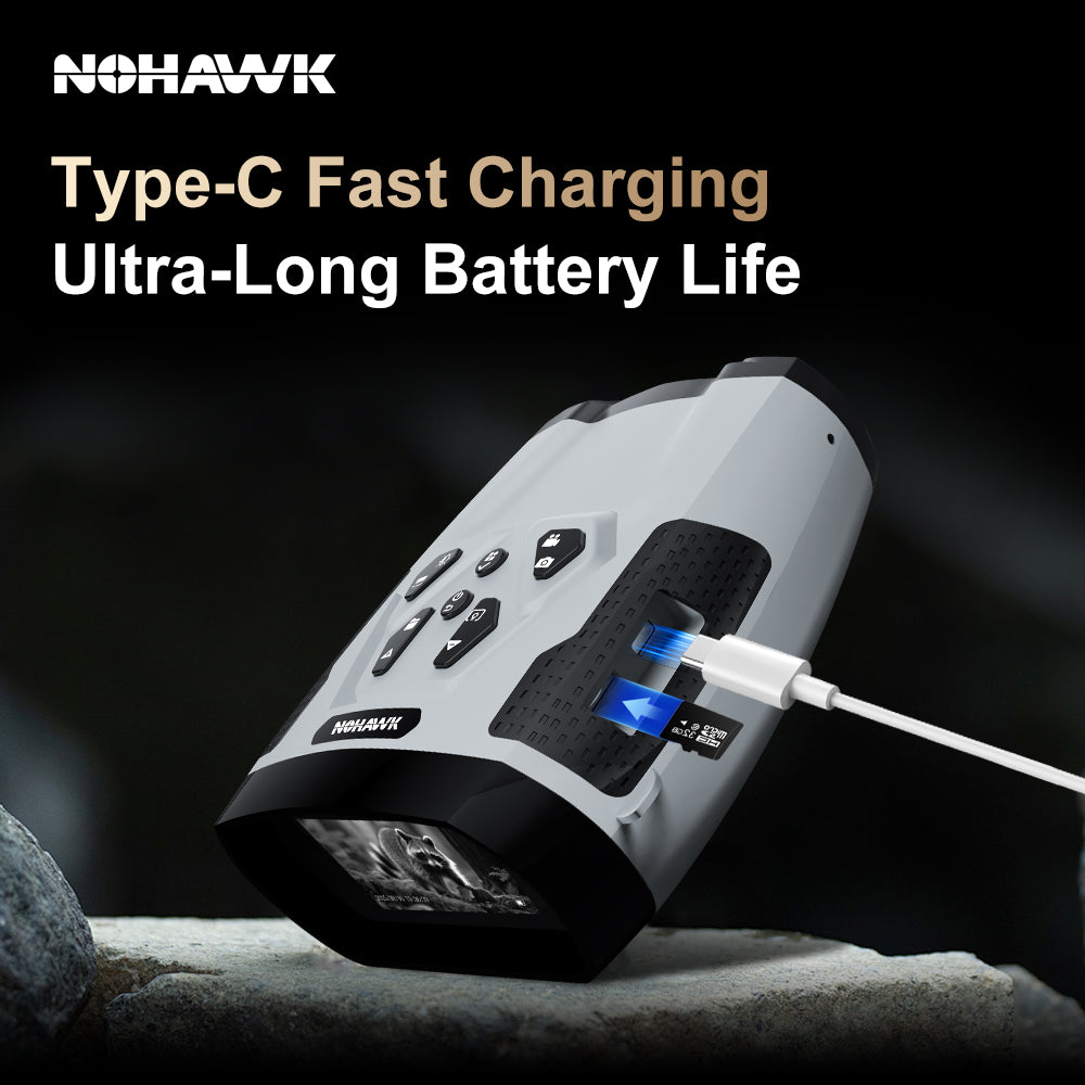 NOHAWK Digital Night Vision Binoculars with Laser Rangefinder Distance Measurement