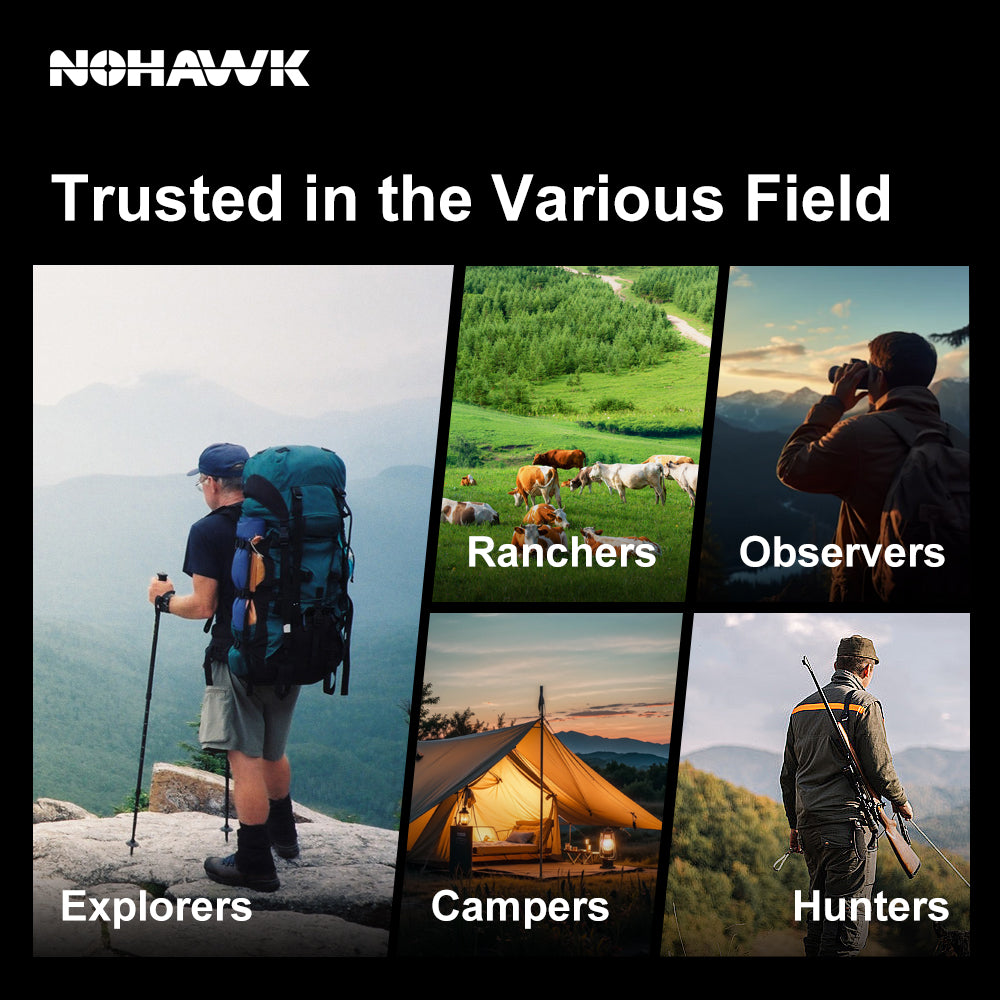 NOHAWK Digital Night Vision Binoculars with Laser Rangefinder Distance Measurement