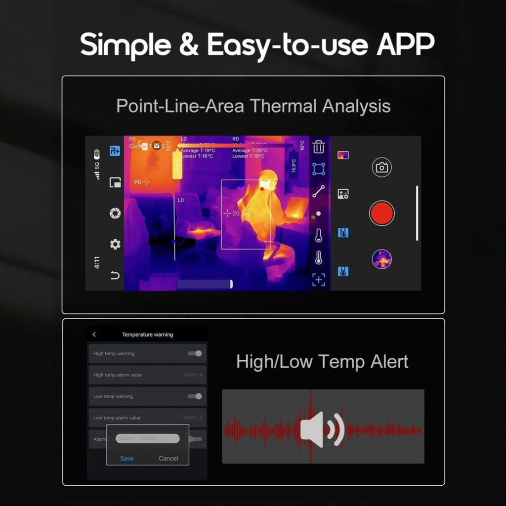REVASRI Thermal Camera for iPhone & Android – 320×240 / 512×384 HD Infrared Imaging
